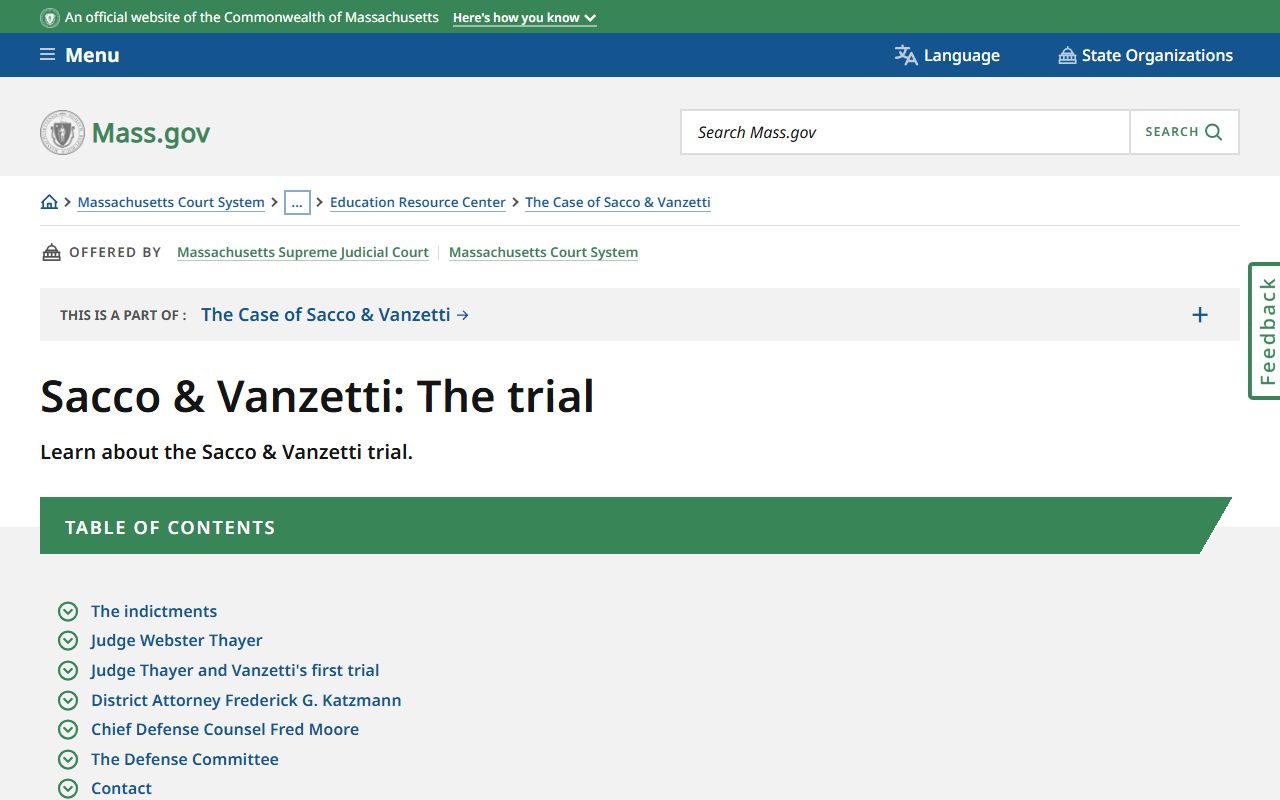 Norfolk County court records history and the Sacco and Vanzetti trial