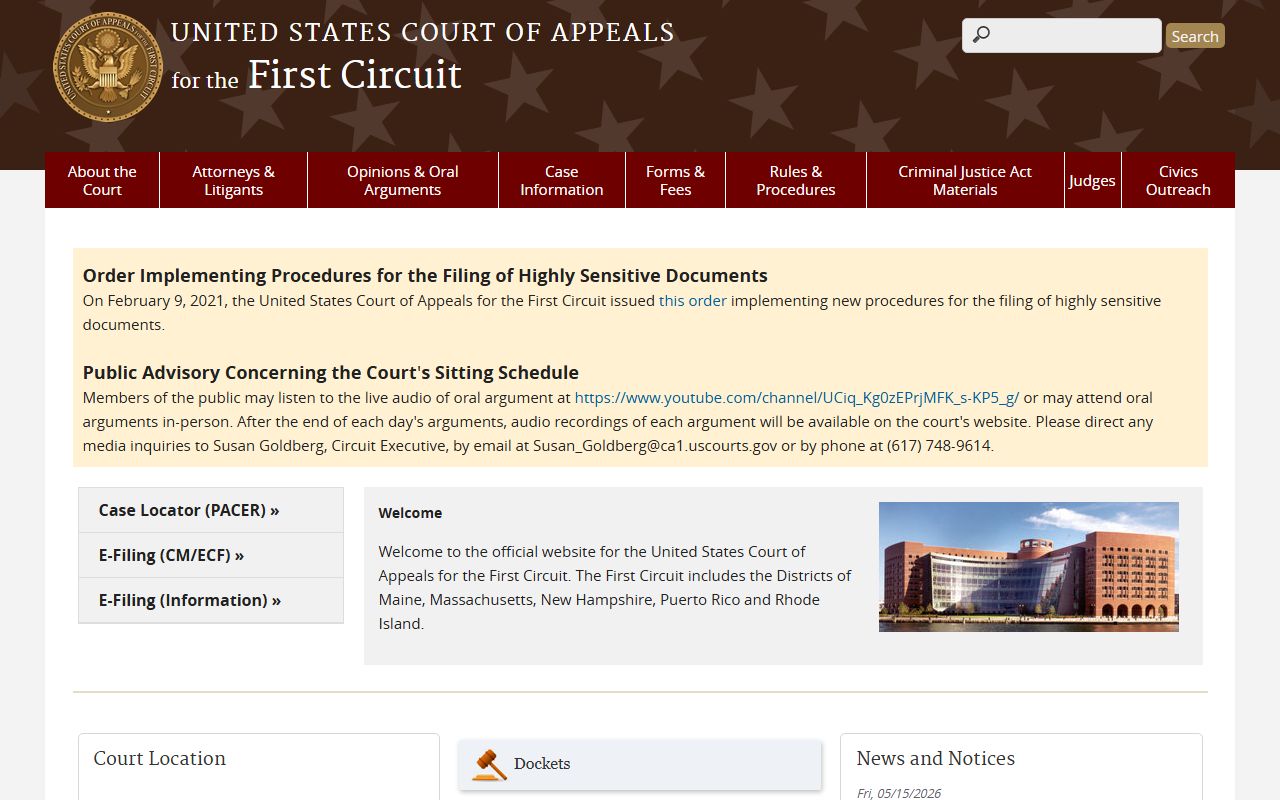 Norfolk County federal court records appeals at the U.S. Court of Appeals for the First Circuit