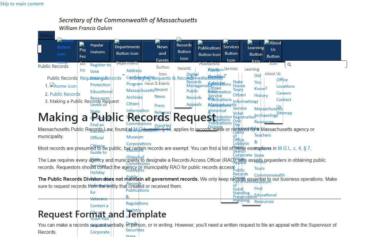 Norfolk County public records guide from the Secretary of the Commonwealth